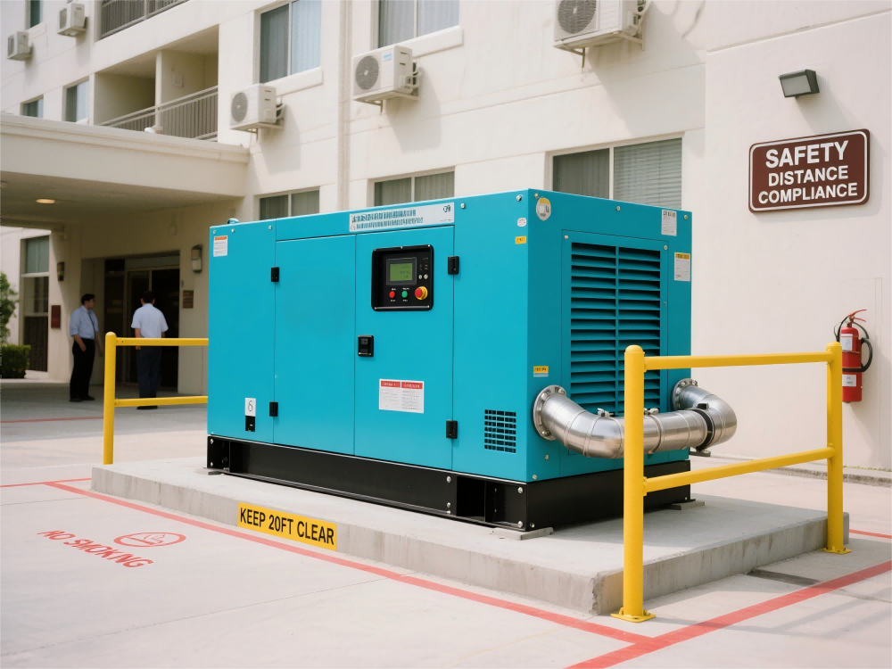 Why does a generator need to be 20 feet away?